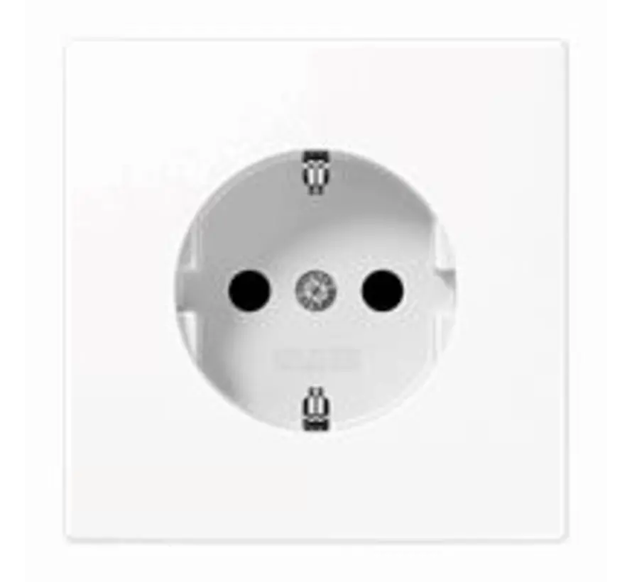 Schuko-Steckdose mit Befestigungskrallen LS990 alpinweiß (LS 1520 WW)