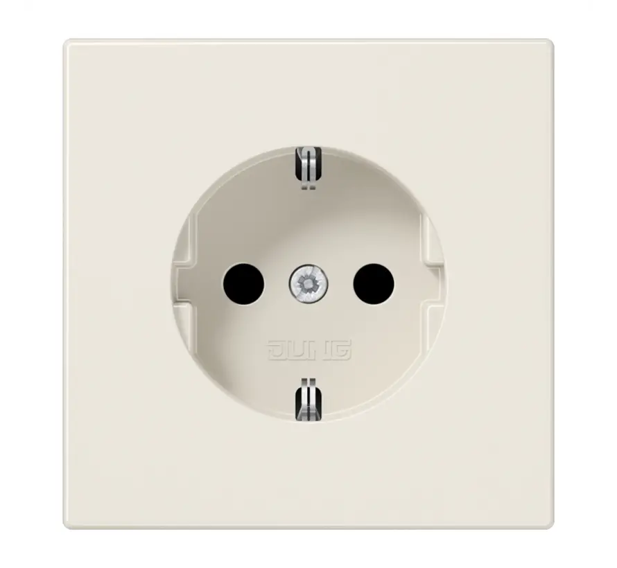 Schuko-Steckdose mit Befestigungskrallen LS990 creme (LS 1520)