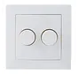 Duo-Dimmerknopf passend für Berker S1weiß glänzend (ED-10004)