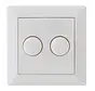 Duo-Dimmerknopf passend für Gira System 55 / JUNG A-range weiß glänzend (ED-10005)