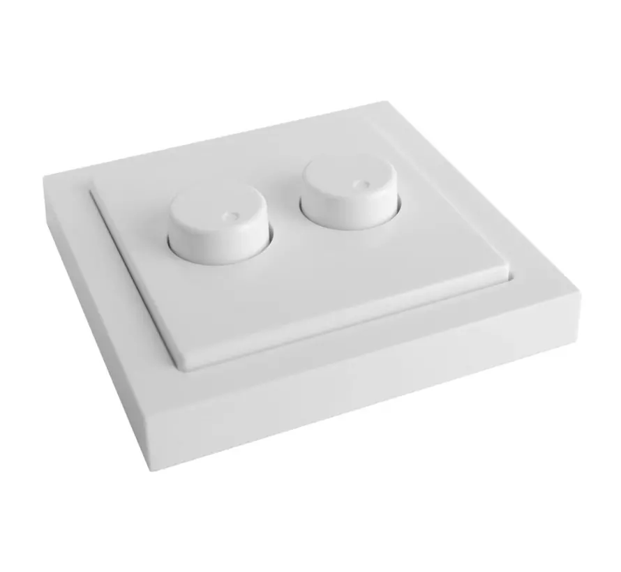 Duo-Dimmerknopf passend für Busch-Jaeger Future Linear weiß glänzend (ED-10073)