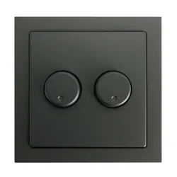EcoDim Duo-Dimmerknopf passend für Busch-Jaeger Future Linear schwarz matt (ED-10074)
