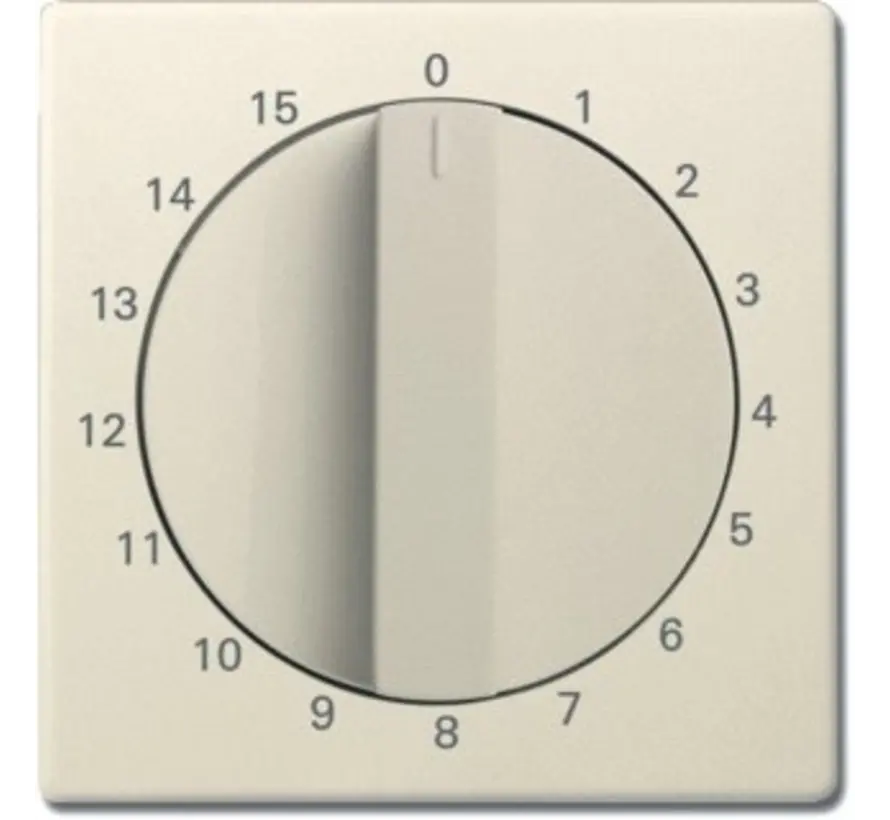 Drehbedienaufsatz Zeitschalter 15 Minuten Future Linear creme glänzend (1770-82-103)