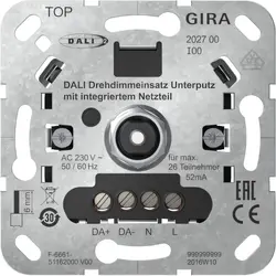 Gira DALI potentiometer mit integriertem netzteil (202700)
