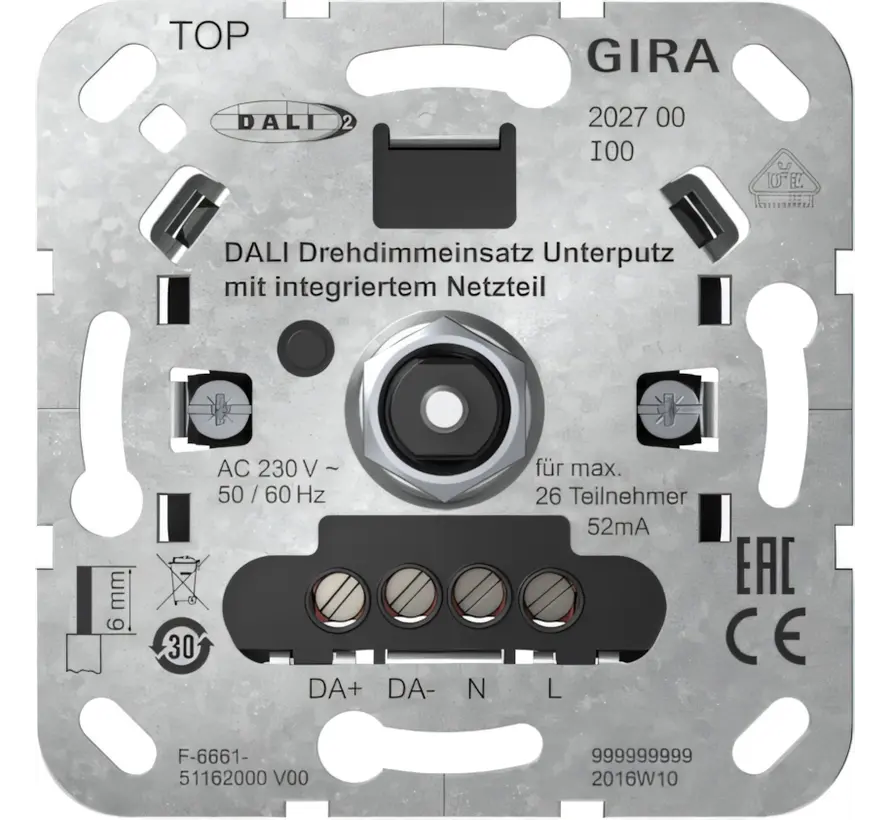 DALI potentiometer mit integriertem netzteil (202700)