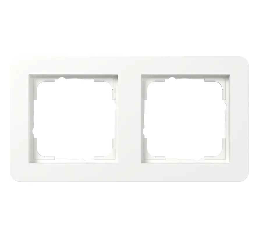 Abdeckrahmen 2fach E1 weiß matt (0212151)