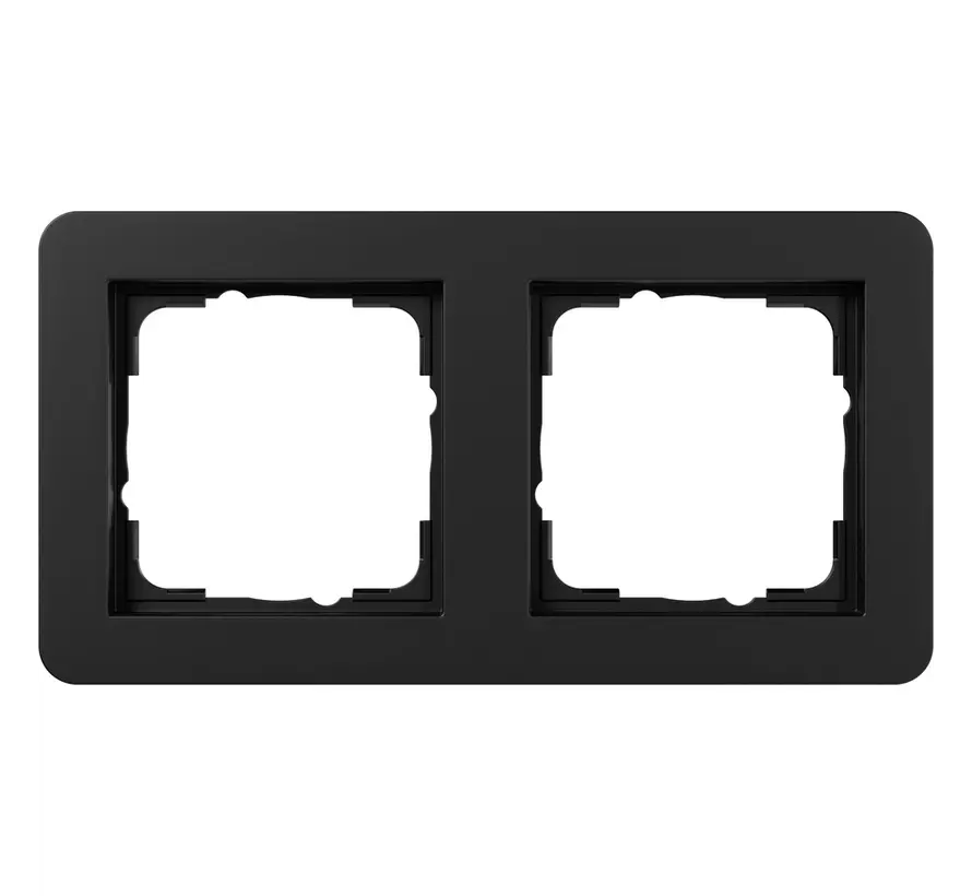 Abdeckrahmen 2fach E1 schwarz matt (0212153)