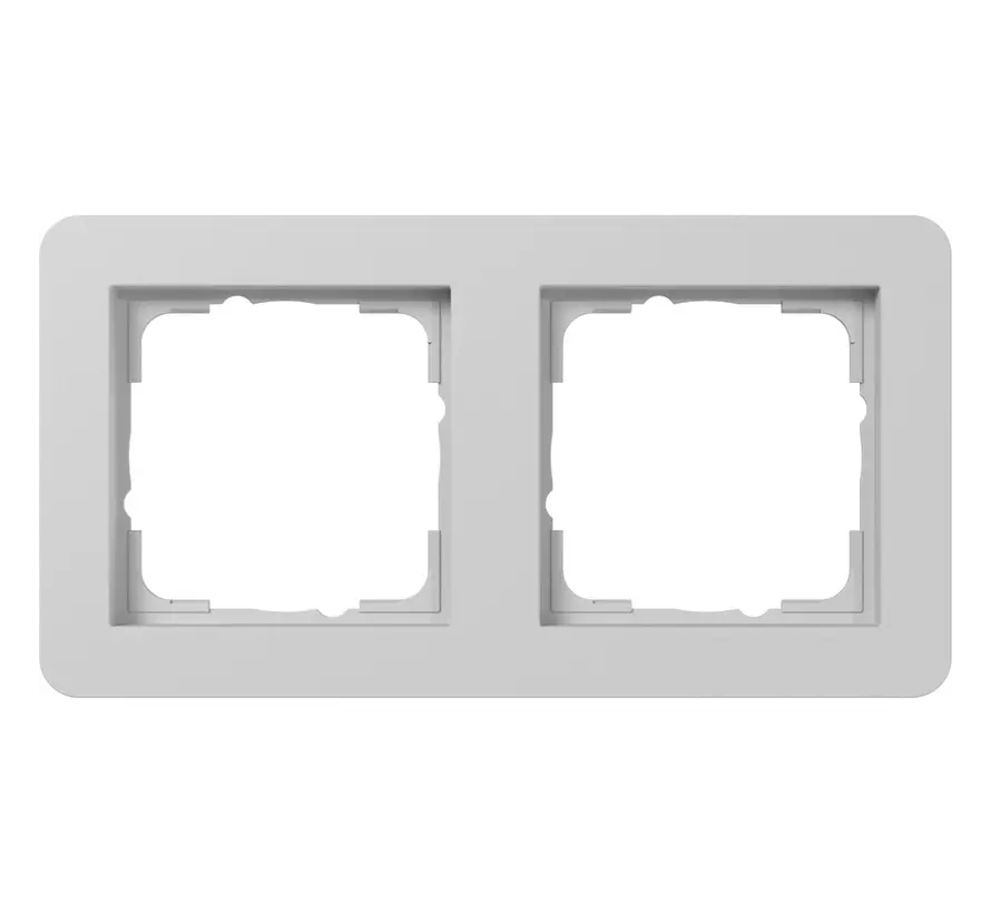 Abdeckrahmen 2fach E1 grau matt (0212154)