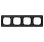Abdeckrahmen 4fach E1 schwarz matt (0214153)