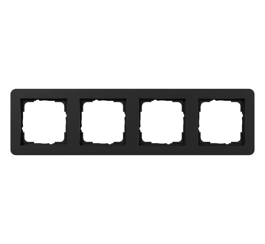 Abdeckrahmen 4fach E1 schwarz matt (0214153)