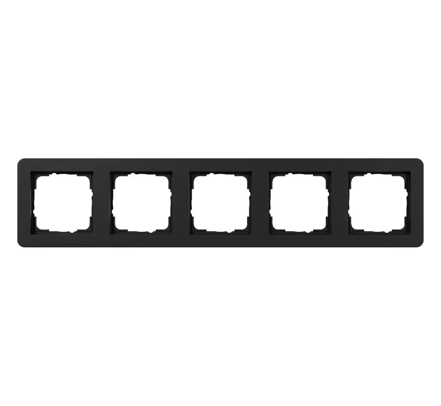 Abdeckrahmen 5fach E1 schwarz matt (0215153)