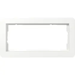 Gira Abdeckrahmen 2-fach ohne Mittelseg E1 weiß matt (1002151)