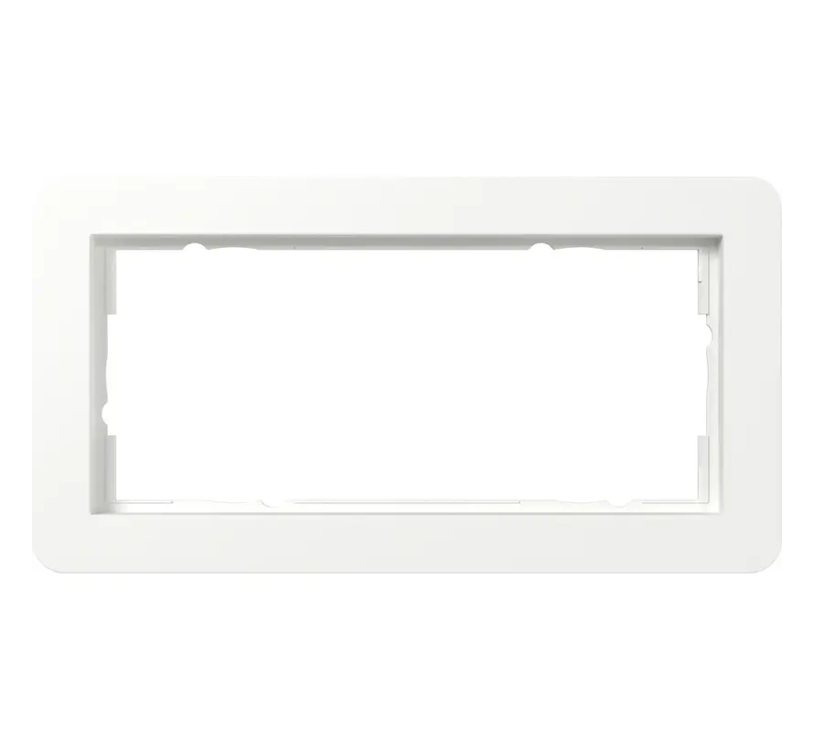 Abdeckrahmen 2-fach ohne Mittelseg E1 weiß matt (1002151)