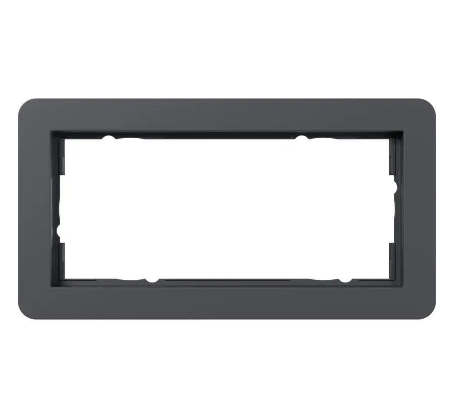 Abdeckrahmen 2-fach ohne Mittelseg E1 anthrazit matt (1002152)