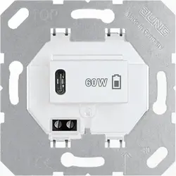 JUNG USB-Ladegerät Typ C mit Schnellladefunktion Power Delivery 60 Watt weiß (USB PD60 C WW)