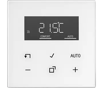 JUNG Bedienelement mit Display für Raumthermostat LS990 alpinweiß (LS 1790 D WW)