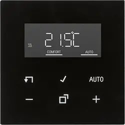 JUNG Bedienelement mit Display für Raumthermostat LS990 schwarz (LS 1790 D SW)