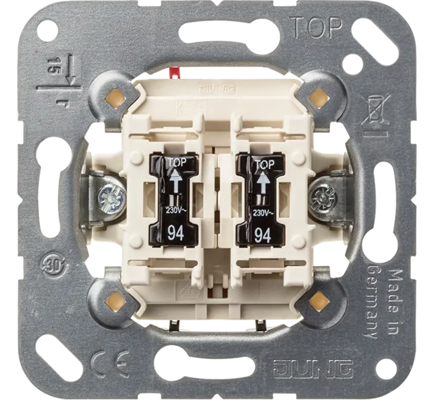 Serienschalter mit Orientierungsleuchte und Krallenbefestigung (505 U 5)