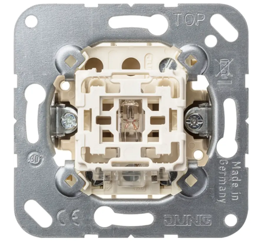 Wechselschalter Kontrollschalter mit Glimmlampe und Krallenbefestigung 20A (506-20 KOU)