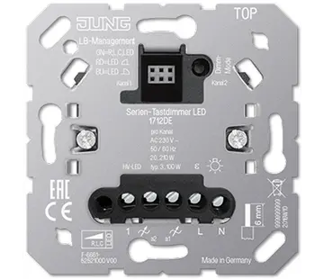 JUNG Tastdimmer 2-fach LED 2x 3-50W (1712 DE)