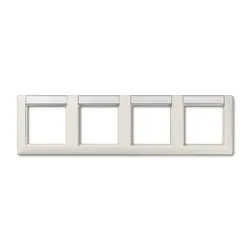 JUNG Abdeckrahmen 4-fach mit Beschriftungsfenster für horizontale Montage AS500 creme (AS 5840 NA)