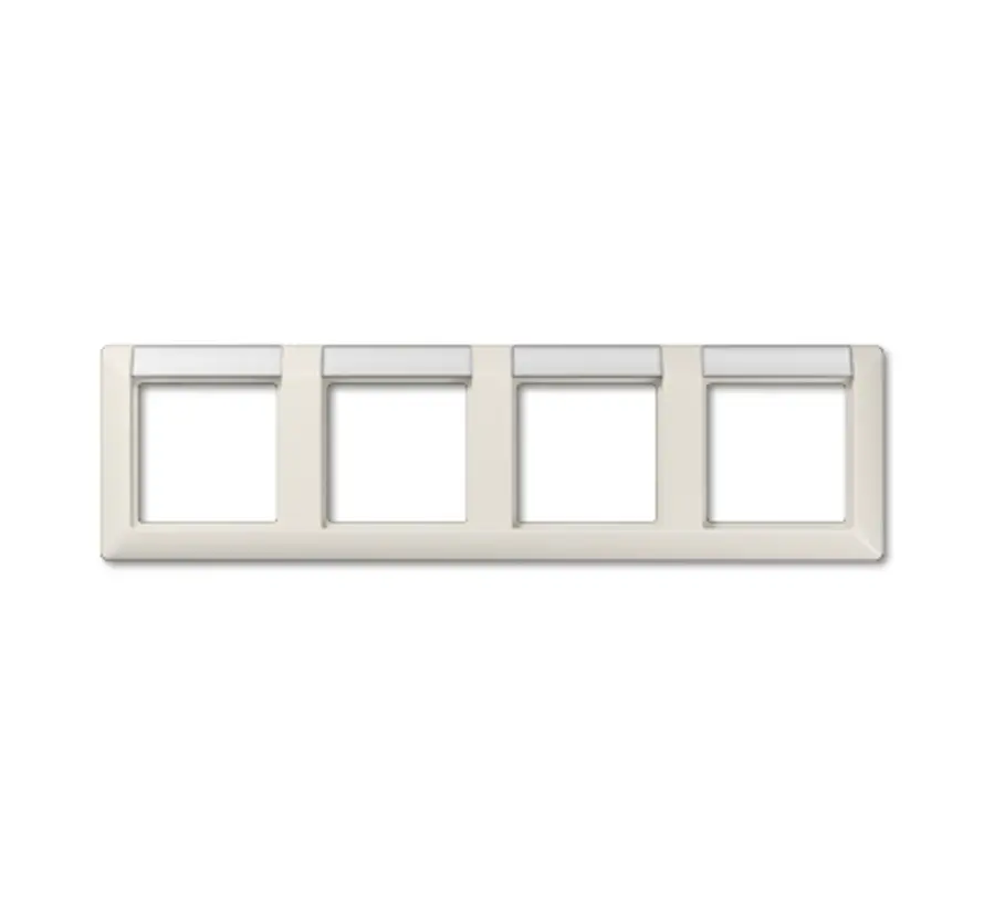 Abdeckrahmen 4-fach mit Beschriftungsfenster für horizontale Montage AS500 creme (AS 5840 NA)