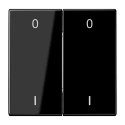 JUNG EnOcean Funk-Wandsender 4-Kanal mit Symbolen 0–I LS990 schwarz (ENO LS 995-01 SW)
