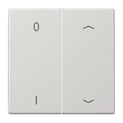 JUNG EnOcean Funk-Wandsender 4-Kanal mit 0–1 und Pfeilsymbolen LS990 hellgrau (ENO LS 995 P01 LG)