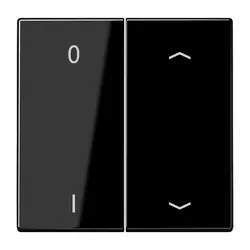 JUNG EnOcean Funk-Wandsender 4-Kanal mit 0–1 und Pfeilsymbolen LS990 schwarz (ENO LS 995 P01 SW)