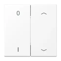 JUNG EnOcean Funk-Wandsender 4-Kanal mit 0–1 und Pfeilsymbolen LS990 schneeweiß matt (ENO LS 995 P01 WWM)