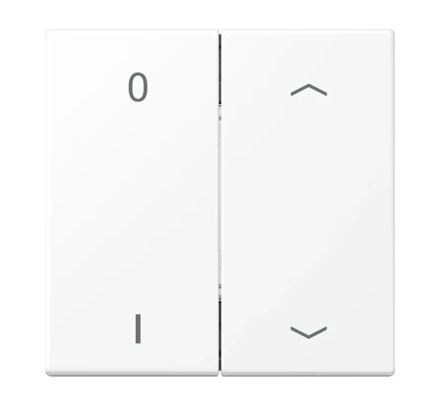 EnOcean Funk-Wandsender 4-Kanal mit 0–1 und Pfeilsymbolen LS990 schneeweiß matt (ENO LS 995 P01 WWM)