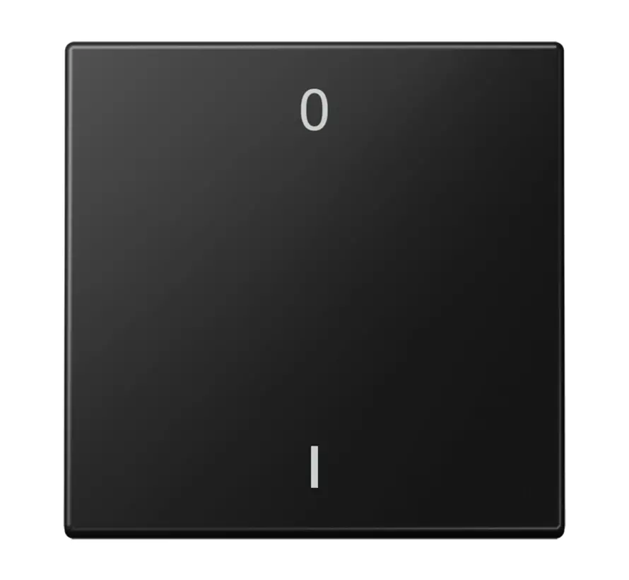EnOcean Funk-Wandsender 2-Kanal mit Symbolen 0–I LS990 graphitschwarz matt (ENO LS 990-01 SWM)