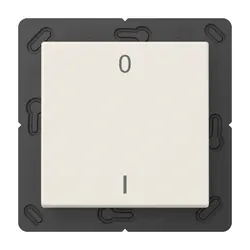 JUNG EnOcean Funk-Wandsender 2-Kanal mit Symbolen 0–I A-range creme (ENO A 590-01)