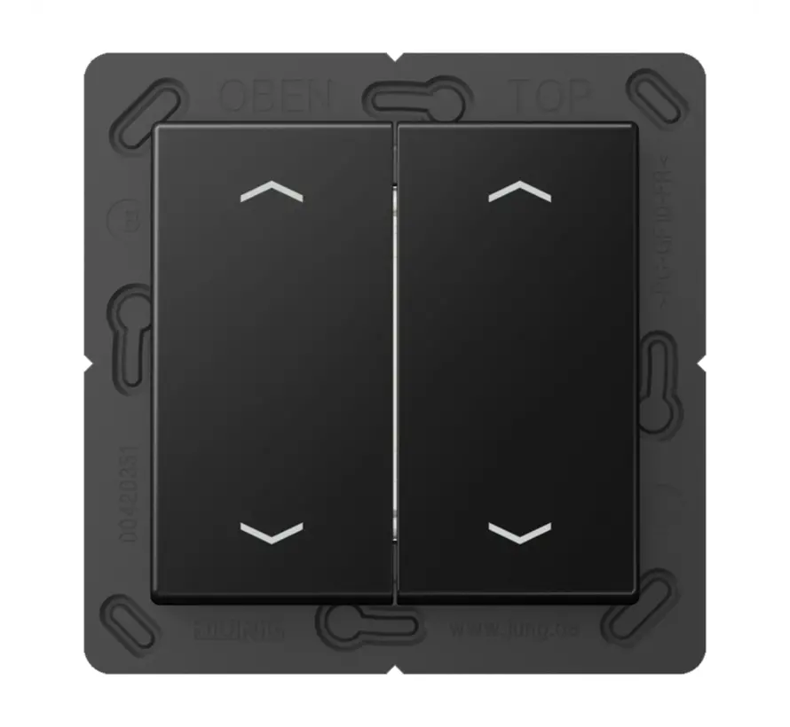 EnOcean Funk-Wandsender 4-Kanal mit Pfeilsymbolen A-range graphitschwarz matt (ENO A 595 MP SWM)