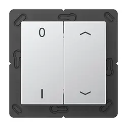 JUNG EnOcean Funk-Wandsender 4-Kanal mit 0–1 und Pfeilsymbolen A-range aluminium (ENO A 595 P01 AL)