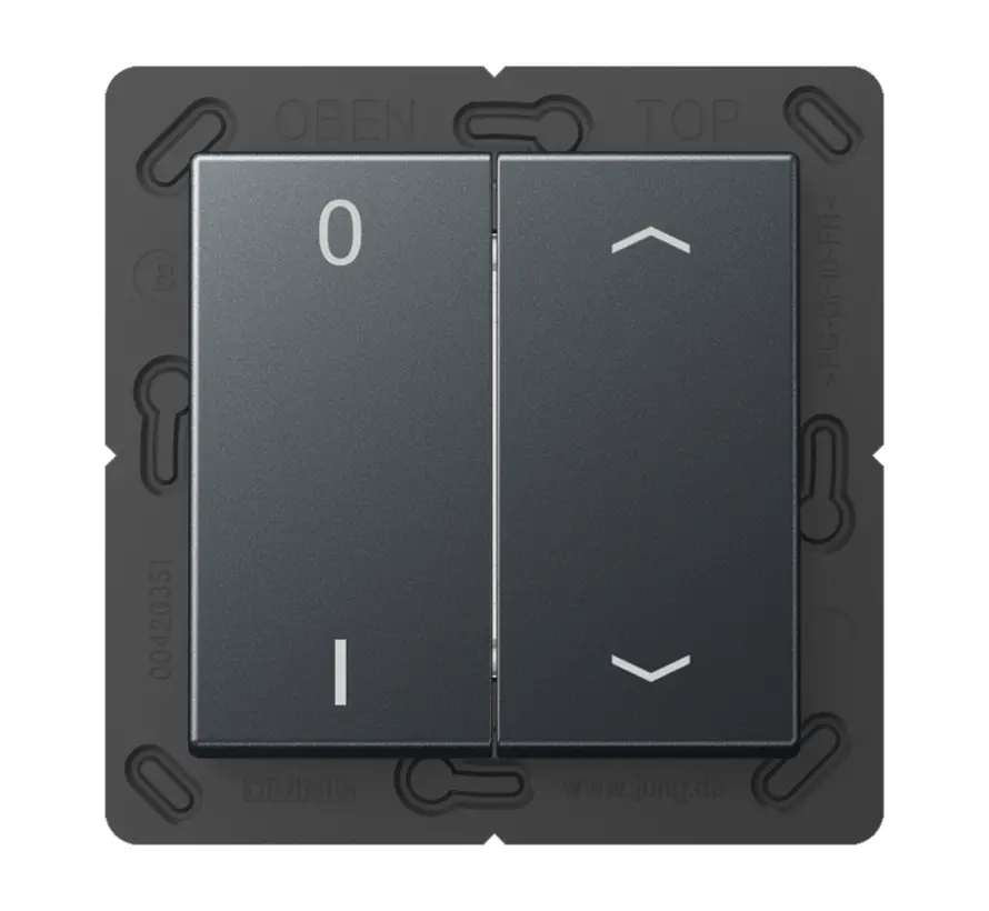 EnOcean Funk-Wandsender 4-Kanal mit 0–1 und Pfeilsymbolen A-range anthrazit matt (ENO A 595 P01 ANM)