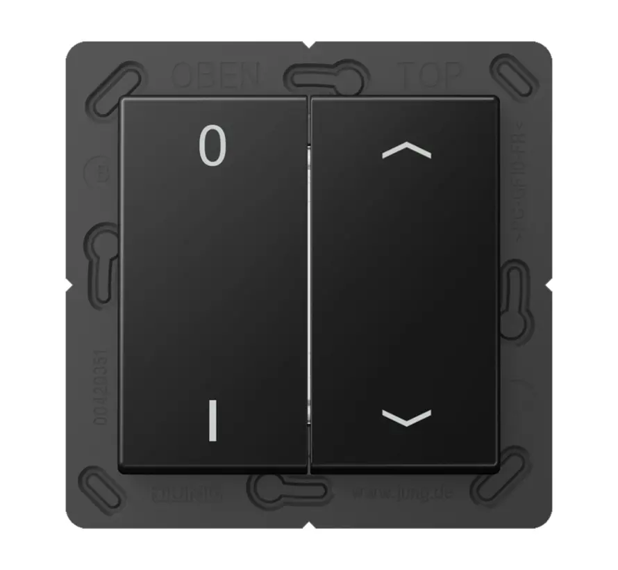 EnOcean Funk-Wandsender 4-Kanal mit 0–1 und Pfeilsymbolen A-range graphitschwarz matt (ENO A 595 P01 SWM)