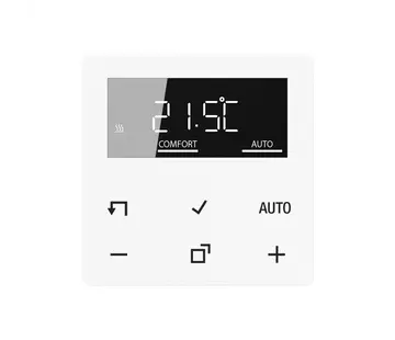 JUNG Bedienelement mit Display für Raumthermostat A-range alpinweiß (A 1790 D WW)