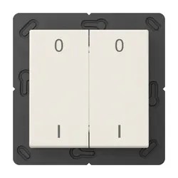 JUNG EnOcean Funk-Wandsender 4-Kanal mit Symbolen 0–I A-range creme (ENO A 595-01)