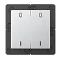 EnOcean Funk-Wandsender 4-Kanal mit Symbolen 0–I A-range aluminium (ENO A 595-01 AL)