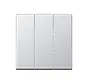 Wippe 3-fach A-range aluminium (A 593 BF AL)