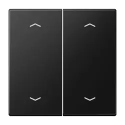 JUNG Wippe 2-fach mit pfeilsymbole LS990 graphitschwarz matt (LS 995 MP SWM)