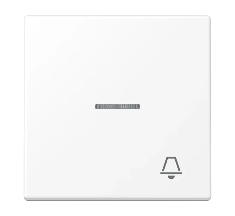 Wippe symbol Klingel Kontrollfenster LS990 schneeweiß matt (LS 990 KO5 K WWM)