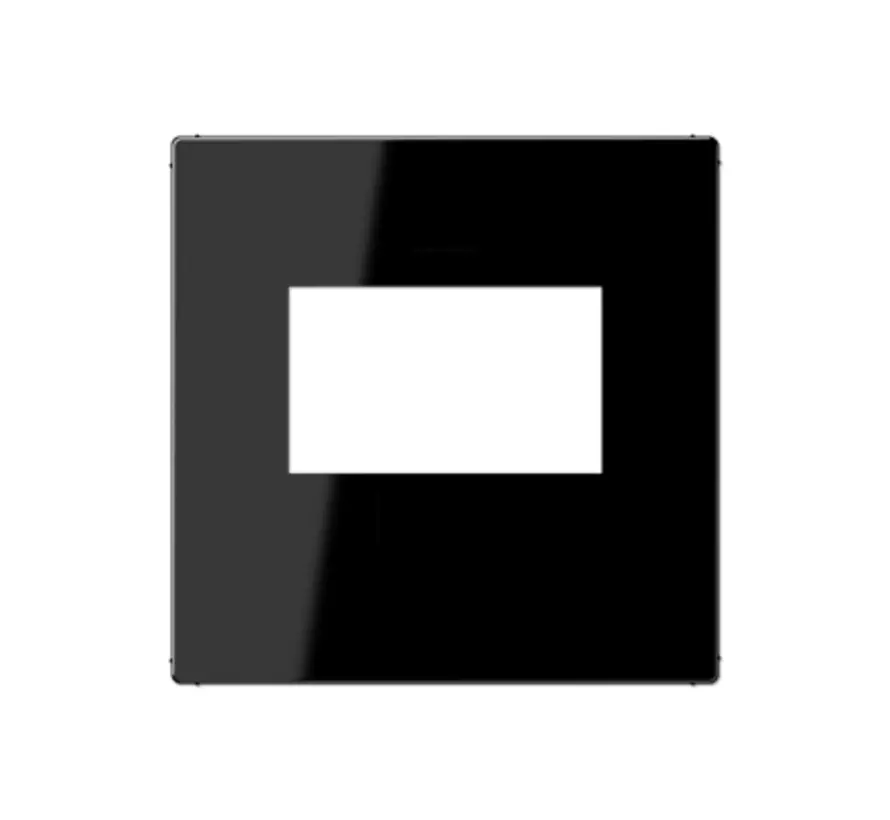 Zentralplatte USB-Ladegerät mit Klickbefestigung A-range schwarz glänzend (A 1569 USB SW)