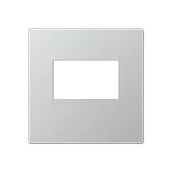 JUNG Zentralplatte USB-Ladegerät mit Klickbefestigung A-range aluminium (A 1569 USB AL)