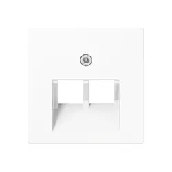 JUNG Zentralplatte 2-fach für RJ45 Netzwerk-Anschlussdose A-range alpinweiß (A 569-2 BFPLUA WW)