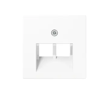 JUNG Zentralplatte 2-fach für RJ45 Netzwerk-Anschlussdose A-range alpinweiß (A 569-2 BFPLUA WW)