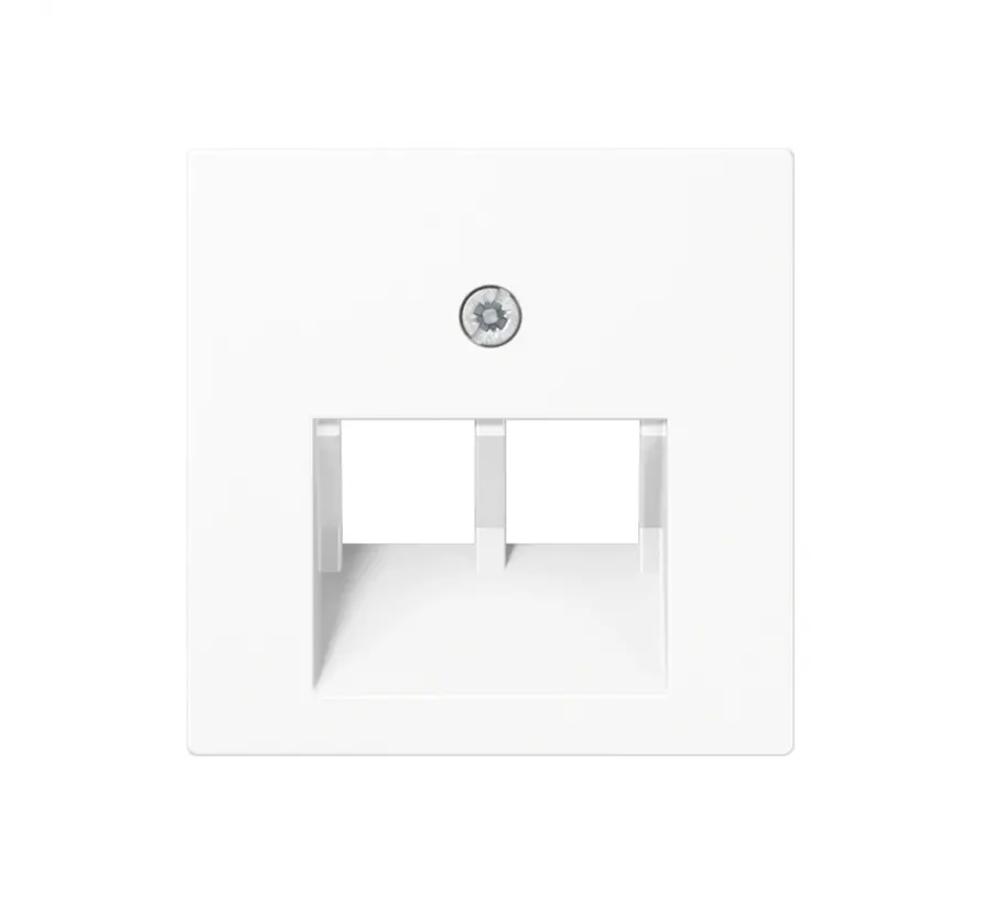 Zentralplatte 2-fach für RJ45 Netzwerk-Anschlussdose A-range alpinweiß (A 569-2 BFPLUA WW)