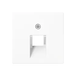 JUNG Zentralplatte 1-fach für RJ45 Netzwerk-Anschlussdose A-range alpinweiß (A 569-1 PLUA WW)