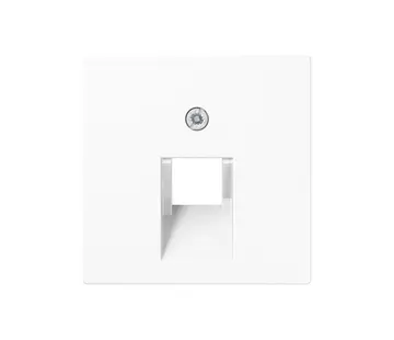 JUNG Zentralplatte 1-fach für RJ45 Netzwerk-Anschlussdose A-range alpinweiß (A 569-1 PLUA WW)